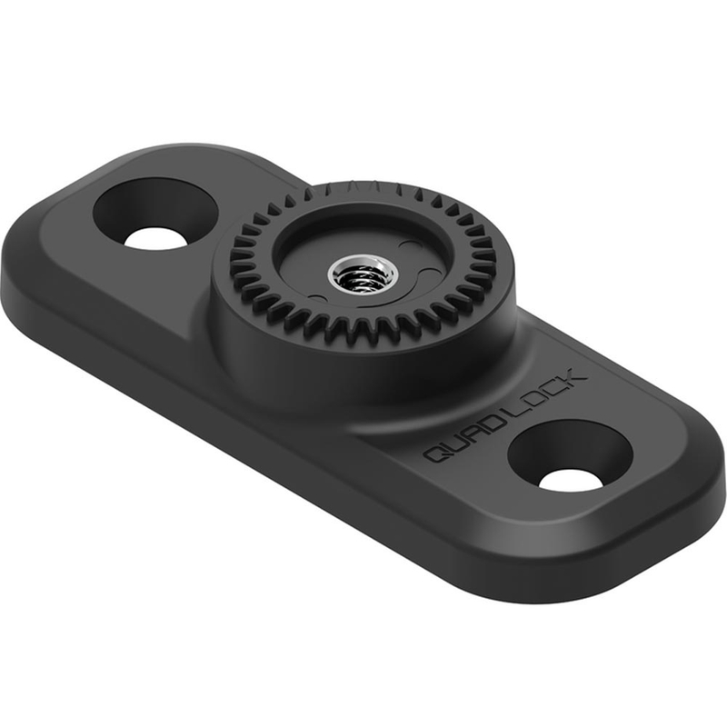 Quad Lock® 360 2-gats platte rechthoekige basis zwart
