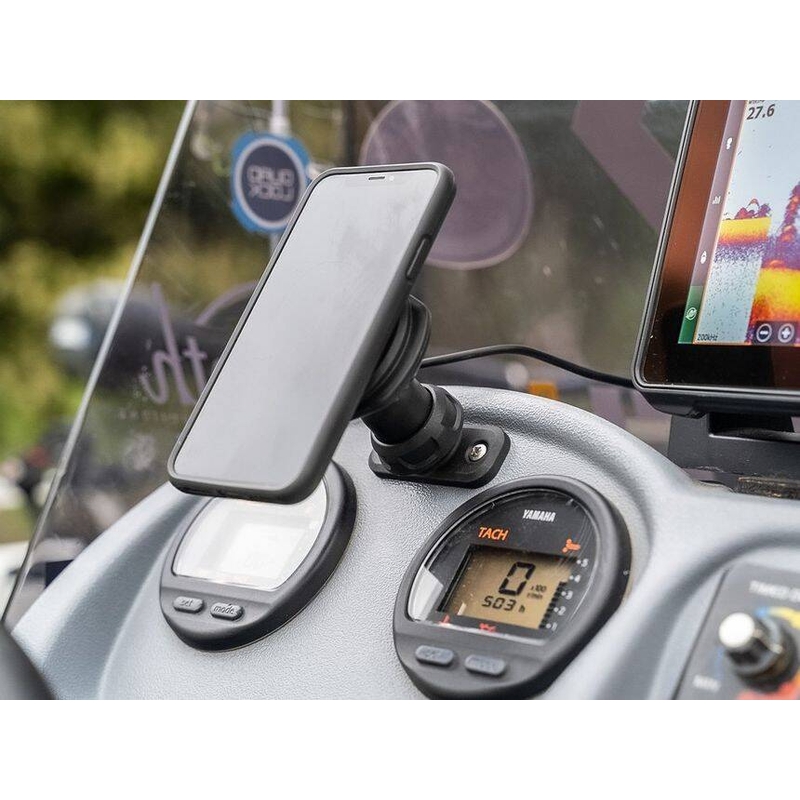 Quad Lock® 360 2-gats platte rechthoekige basis zwart