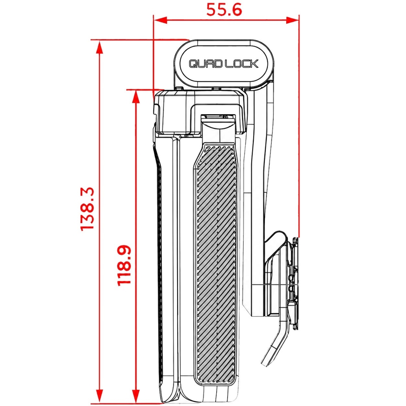 Quad Lock® statief zwart