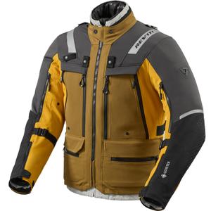 Revit Defender 4 GTX motorjas zwart-mosterdgeel