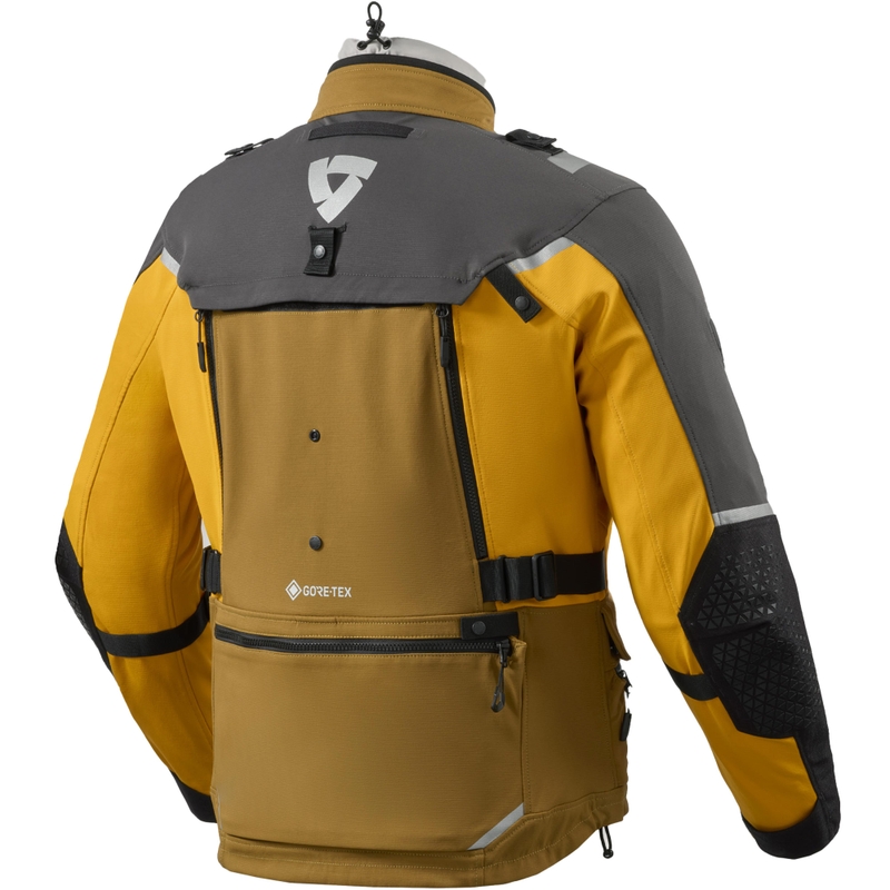 Revit Defender 4 GTX motorjas zwart-mosterdgeel