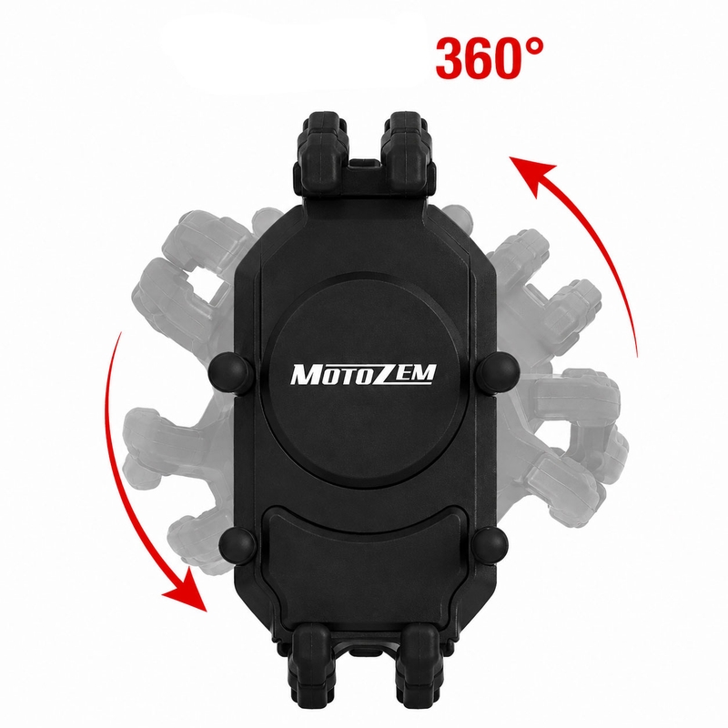 MotoZem Claw anti-vibratie telefoonhouder zwart