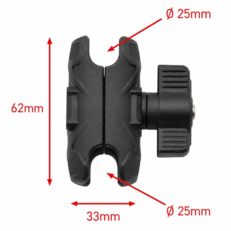 MotoZem Claw anti-vibratie telefoonhouder zwart