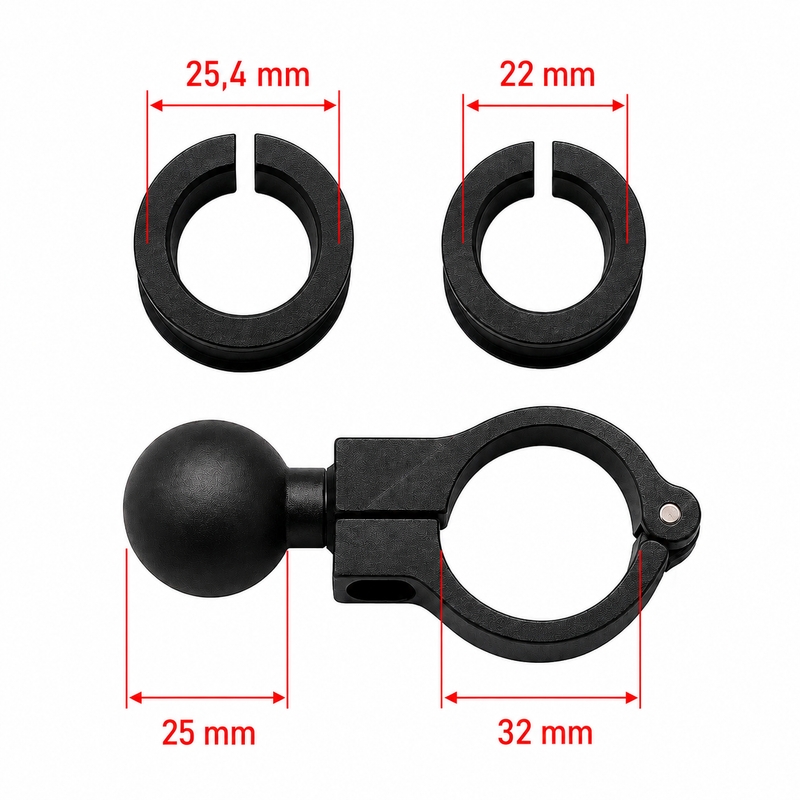 MotoZem Claw anti-vibratie telefoonhouder zwart