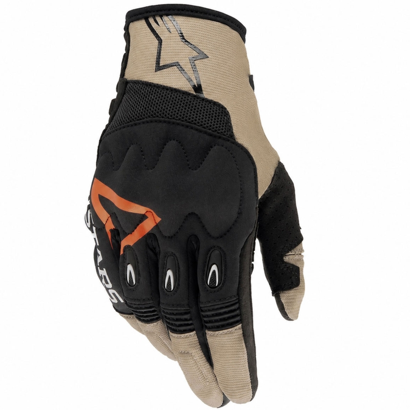 Alpinestars Techdura motorcrosshandschoenen zwart-bruin-fluorood