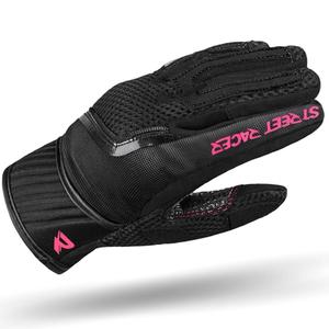 Dames motorhandschoenen Street Racer Stunt zwart-roze