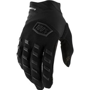 Motocrosshandschoenen voor kinderen, 100% Airmatic, zwart.