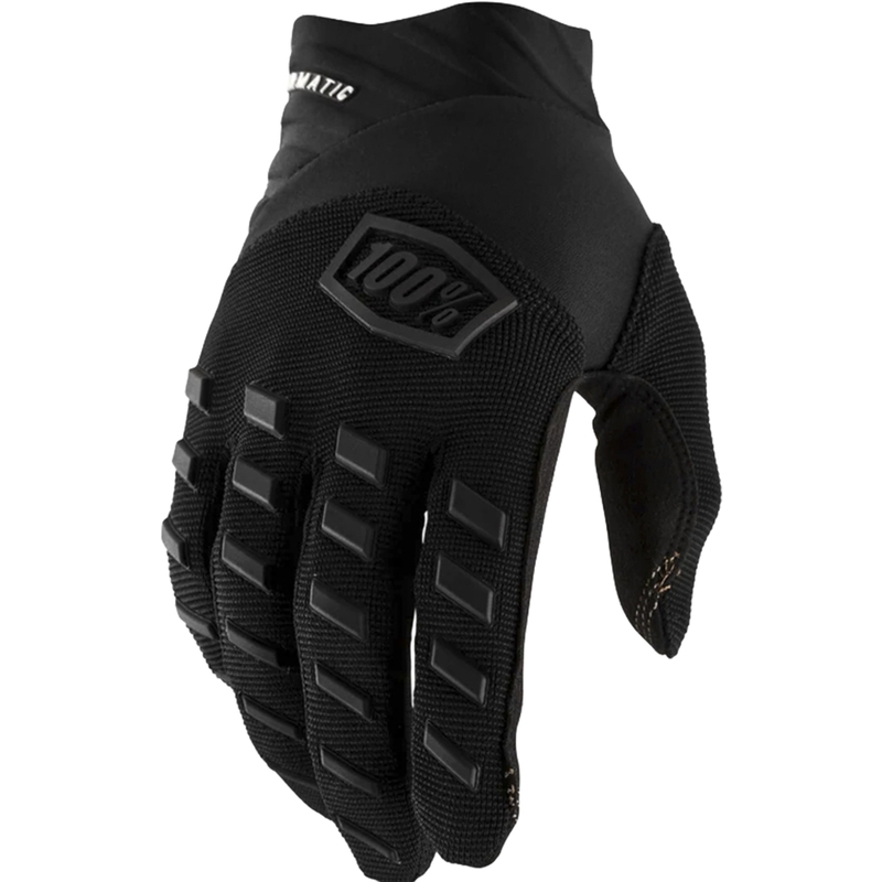 Motocrosshandschoenen voor kinderen, 100% Airmatic, zwart.