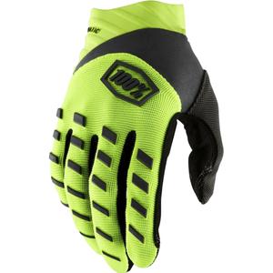 Motocrosshandschoenen voor kinderen, 100% Airmatic, geel-zwart