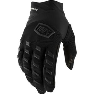 Motocrosshandschoenen voor kinderen, 100% Ridecamp, zwart.