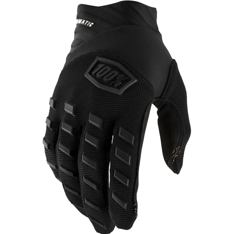 Motocrosshandschoenen voor kinderen, 100% Ridecamp, zwart.