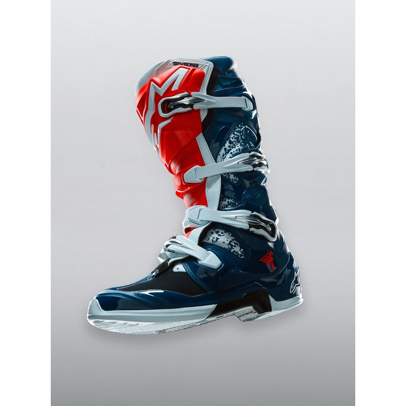 Alpinestars TECH 7 UNITY crosslaarzen rood-wit-blauw