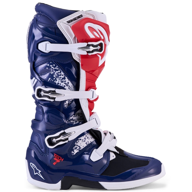 Alpinestars TECH 7 UNITY crosslaarzen rood-wit-blauw