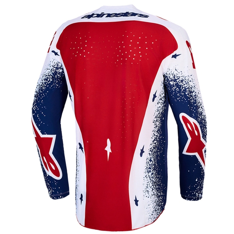Alpinestars Techstar limited edition Unity motorcrossshirt rood-wit-blauw