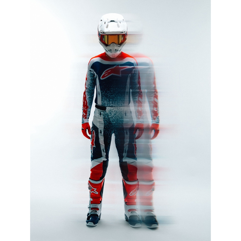 Alpinestars Techstar Limited Edition Unity rood-wit-blauwe motorcrossbroek