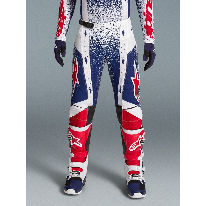 Alpinestars Techstar Limited Edition Unity rood-wit-blauwe motorcrossbroek