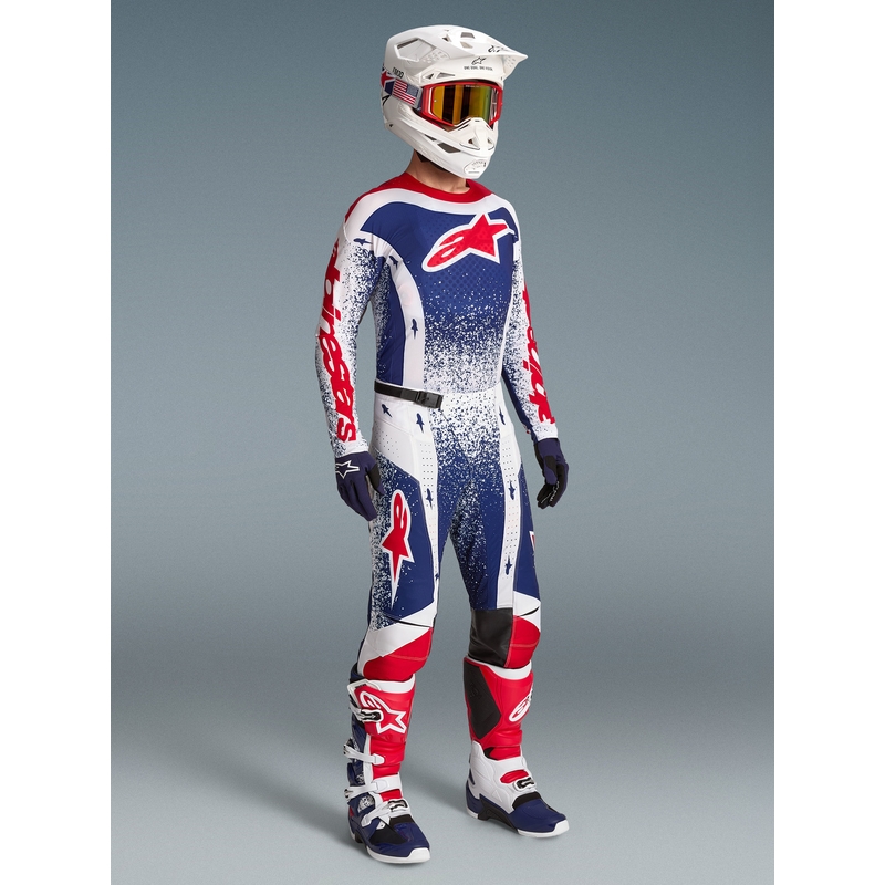 Alpinestars Techstar Limited Edition Unity rood-wit-blauwe motorcrossbroek