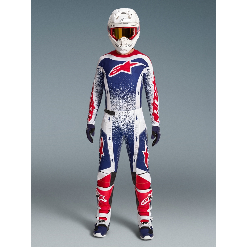 Alpinestars Techstar Limited Edition Unity rood-wit-blauwe motorcrossbroek