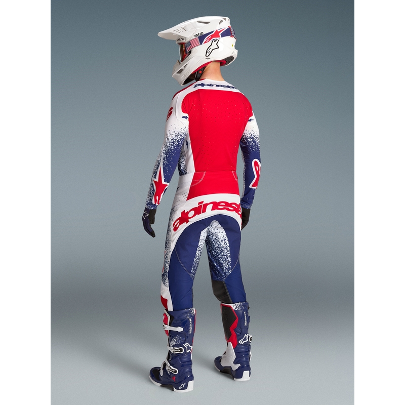 Alpinestars Techstar Limited Edition Unity rood-wit-blauwe motorcrossbroek