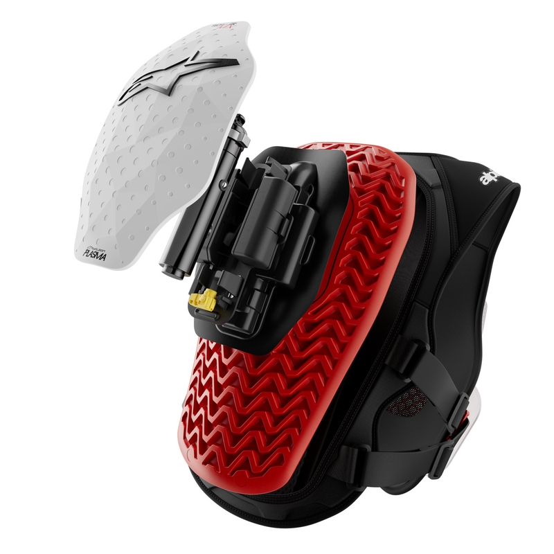 Alpinestars TECH-AIR®MX Plasma systeem airbag vest wit-zwart-rood