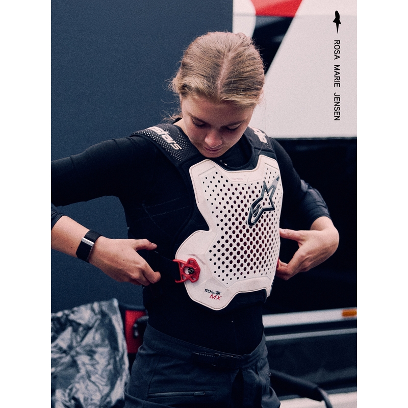 Alpinestars TECH-AIR®MX Plasma systeem airbag vest wit-zwart-rood
