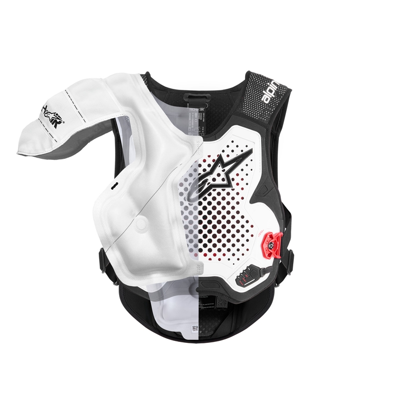 Alpinestars TECH-AIR®MX Plasma systeem airbag vest wit-zwart-rood