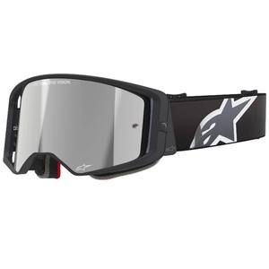 Alpinestars Supertech Corp Motorcrossbril zwart en grijs met zilveren lens