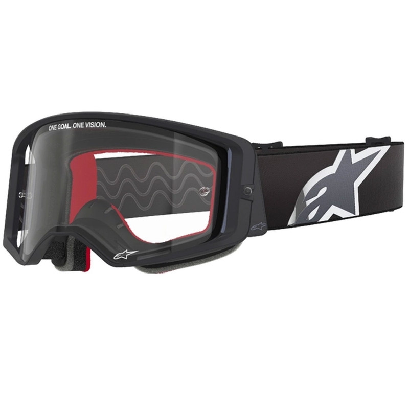 Alpinestars Supertech Corp zwart en grijs motorcrossbril met heldere lens