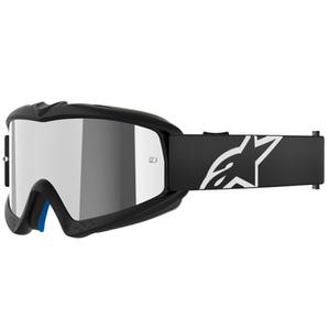 Alpinestars Vision Youth Corp kinder motorcrossbril zwart met gespiegelde zilveren lens