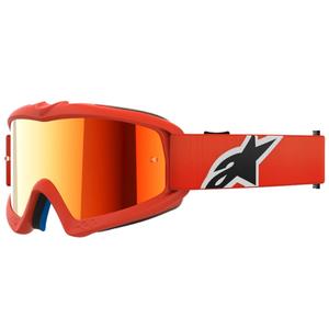 Alpinestars Vision Youth Corp kinder motorcrossbril oranje met gespiegelde rode lens