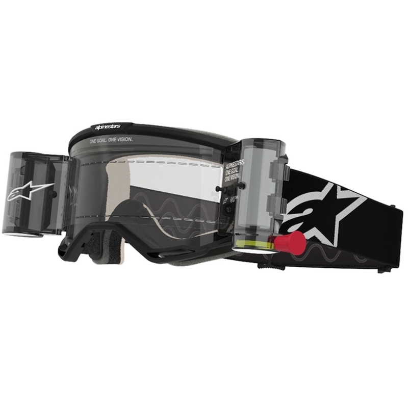Alpinestars Vision 5 Corp ROLL-OFF Wide Vision motorcrossbril zwart met heldere lens