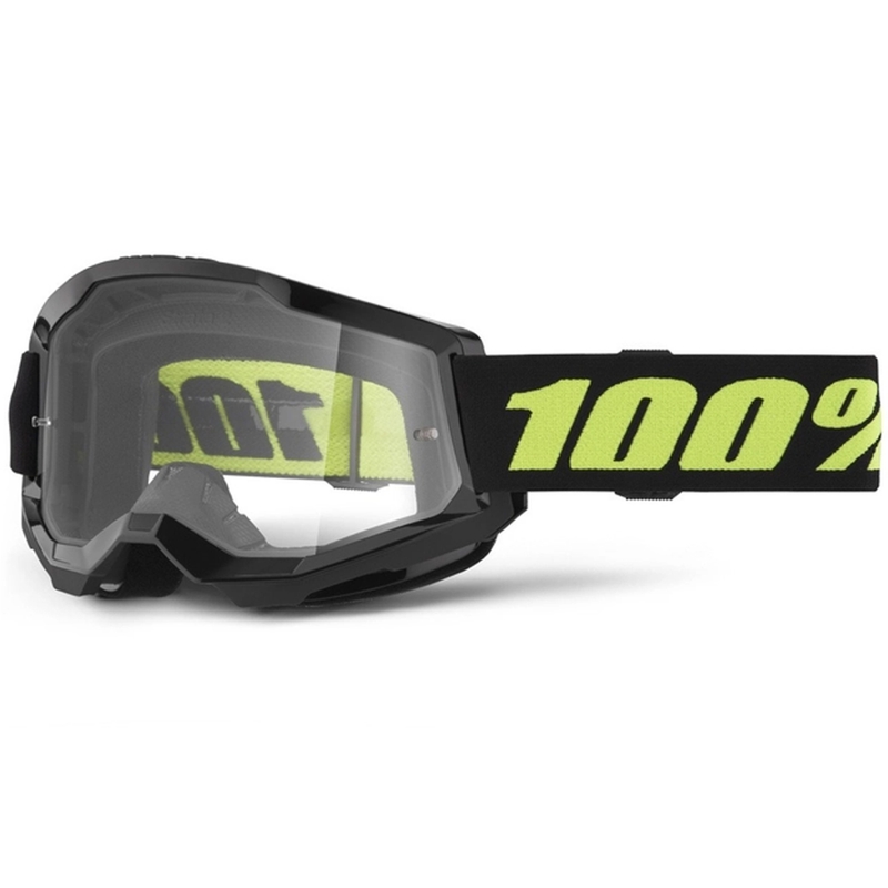 Motorcrossbril 100% STRATA 2 New Solar (helder plexi)