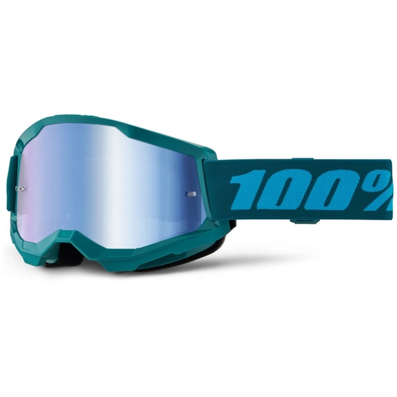 Motorcrossbril 100% STRATA 2 Nieuw Steenblauw (blauw plexi)