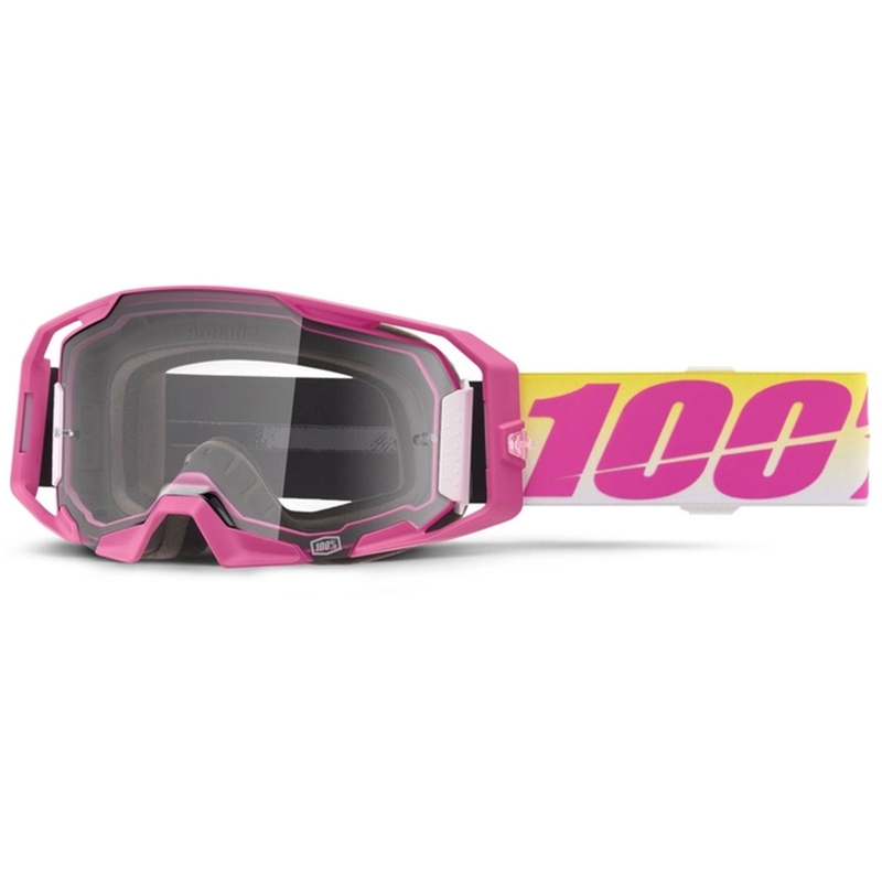 Motorcrossbril 100% ARmatic Sellars met heldere plexi