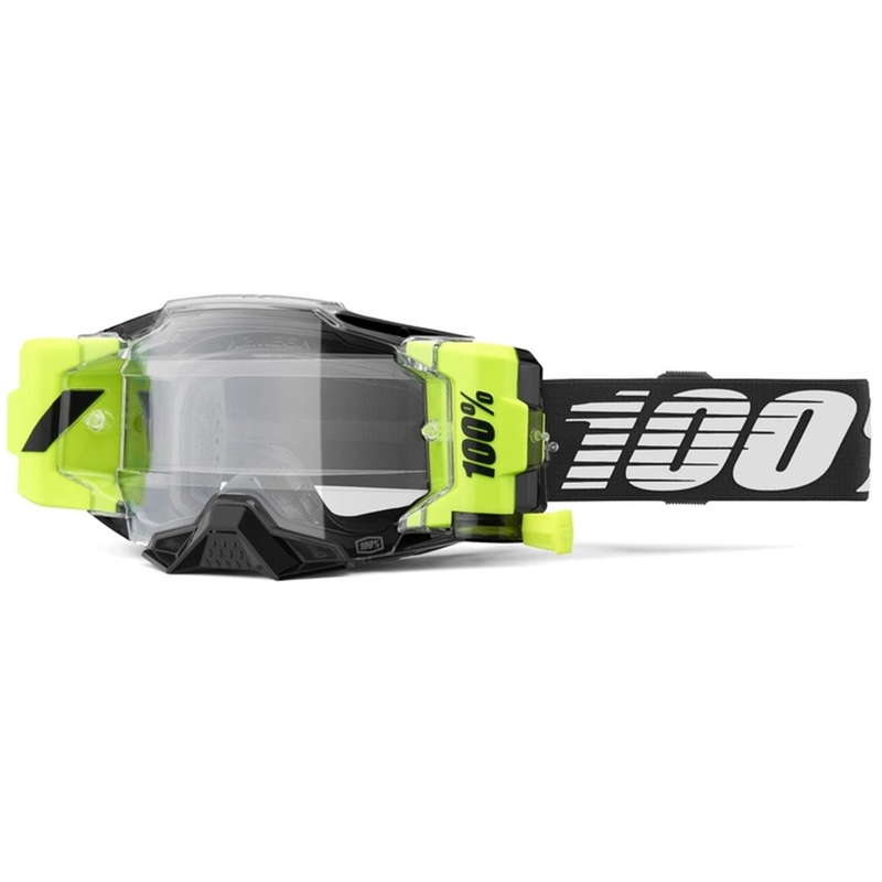 Motorcrossbril 100% - USA Armega Forecast zwart (helder glas)
