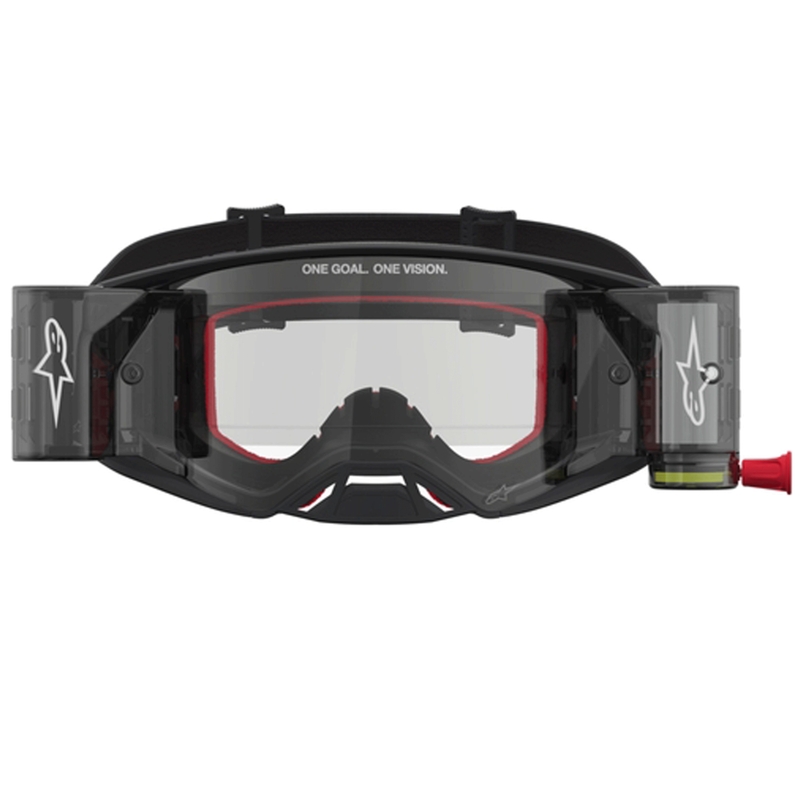 Alpinestars Supertech ROLL-OFF motorcrossbril zwart-zilver met transparant plexiglas