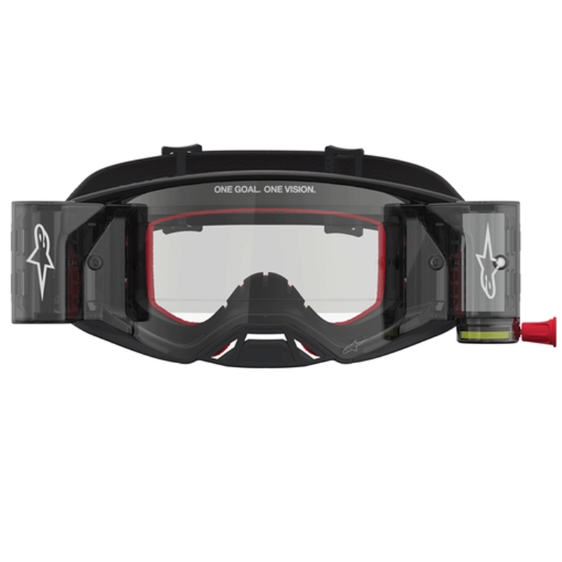 Alpinestars Supertech ROLL-OFF motorcrossbril zwart-zilver met transparant plexiglas