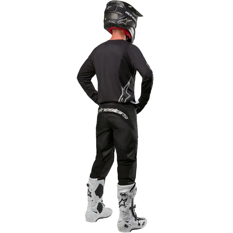 Alpinestars Fluid Graphite Motorcrossbroek Zwart en Zilver
