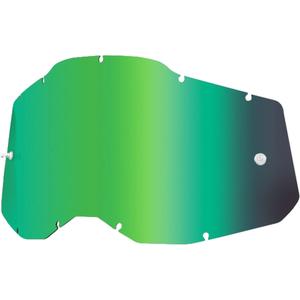 Plexi 100% Racecraft 2/Accuri 2/Strata 2 groen gespiegeld (Anti-fog)