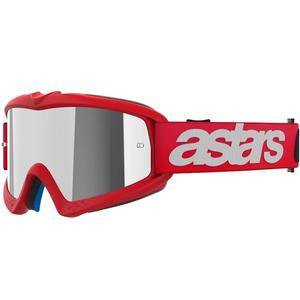 Alpinestars Vision Youth Blaze rode kinder motorcrossbril met gespiegelde zilveren lens