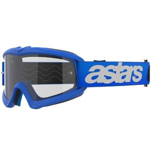 Alpinestars Vision Youth Blaze blauwe kinder motorcrossbril met heldere lens