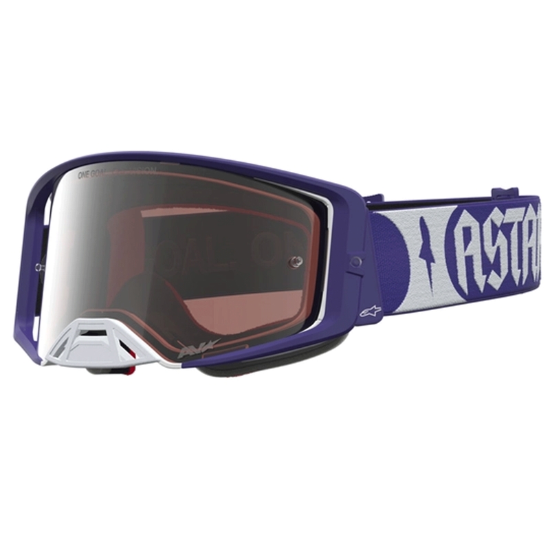 Alpinestars Supertech Atrox motorcrossbril blauw-wit