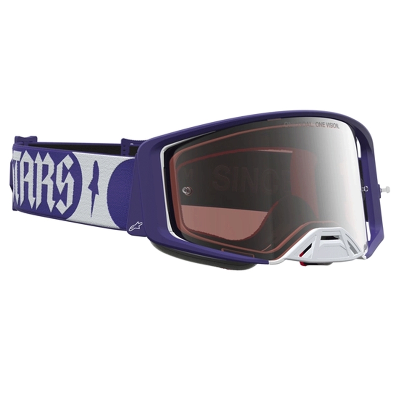 Alpinestars Supertech Atrox motorcrossbril blauw-wit
