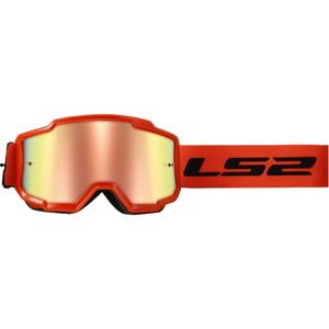 LS2 Charger H-V motorcrossbril oranje met iridium plexi