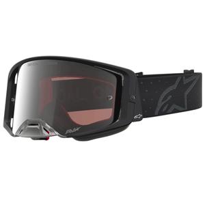 Alpinestars Supertech Cloak motorcrossbril zwart met spiegelend zilverkleurig plexiglas