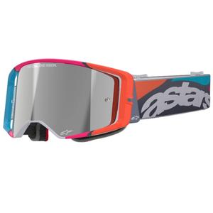 Alpinestars Supertech Stream motorcrossbril grijs-multicolor met zilver gespiegelde lens