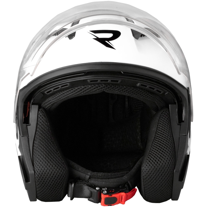 Open motorhelm Street Racer Sonic glanzend wit-zwart - II. kwaliteit