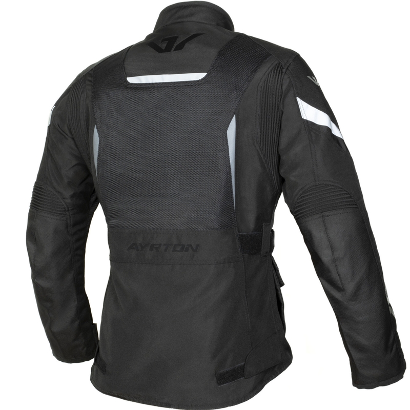 Dames motorjas Ayrton Teressa II Flow zwart-grijs - 2e kwaliteit - II. kwaliteit