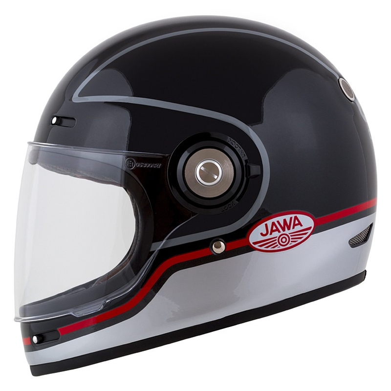 Cassida Fibre Jawa Sport integraalhelm voor motorfietsen, zwart-zilver-rood 2 - II. kwaliteit