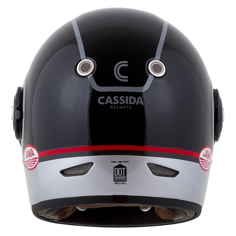 Cassida Fibre Jawa Sport integraalhelm voor motorfietsen, zwart-zilver-rood 2 - II. kwaliteit